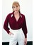 Aksesuar Detaylı Bodysuit Bluz - Bordo 4