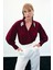 Aksesuar Detaylı Bodysuit Bluz - Bordo 5