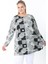 Yünlü Viskon Desenli Likralı Kadın Büyük Beden Tunik 4
