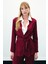 Kuşaklı Uzun Ceket - Bordo 4