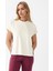 Taş Kısa Kollu Bisiklet Yaka Şerit Detaylı Örme Tişört 2