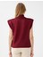 Bordo Balıkçı Yaka Kolsuz Triko Süveter 5