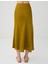 Yağ Yeşili Normal Bel Dar Kesim Uzun Saten Etek 5