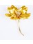 Altın Rengi Çiçek Figürlü Modern Broş 1