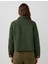 Haki Uzun Kollu Ceket Yaka Çıtçıtlı Kaşe Mont 5