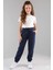 Oysho Kumaş Cepli Çocuk Eşofman Unisex Lacivert 1
