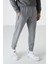 Tommy Life Gri Melanj Erkek Air Baskılı Fermuar Cepli Standart Kalıp Jogger Eşofman Alt-84587 10