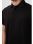 Siyah Standart Kalıp Basic Polo Yaka Erkek T-Shirt - 87768 11