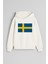Isviçre Bayrağı Baskılı Ekru Kız Erkek Çocuk Kapüşonlu Sweatshirt 1