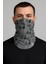 Unisex Gri Müzik Desenli Baf - Boyunluk, Buff, Bandana, Maske, Saç Bandı 2