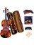 Vla8 Keman Tam Boy 4/4 (Kutu Yay Yastık Yedek Tel Seti Yedek Köprü Reçine Susturucu Kurulum Akort) 1