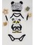 3 Lü Set %100 Pamuk 3-6 / 6-9 / 9-12 Ay Unisex Kız Erkek Pandalı Zıbınlı Takım 2