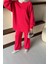 Tesettür Üç Iplik Eşofman Takımı - Sweatshirt ve Geniş Paça Pantolon, Normal ve Büyük Beden 2