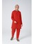 Tesettür Üç Iplik Fermuarlı Uzun Sweatshirt ve Bel Lastikli Dar Paça Pantolon Eşofman Takımı 1