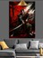 Kılıçlı Kırmızı Savaşçı Dekoratif Kanvas - Mdf Ahşap Tablo 3