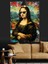 Güneş Gözlüklü Mona Lisa Dekoratif Kanvas - Mdf Ahşap Tablo 3