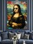 Güneş Gözlüklü Mona Lisa Dekoratif Kanvas - Mdf Ahşap Tablo 5