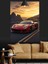 Kırmızı Spor Araba Dekoratif Kanvas - Mdf Ahşap Tablo 5