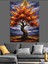 Sonbahar Yaprak Ağaç Dekoratif Kanvas - Mdf Ahşap Tablo 1