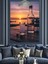 Gün Batımı ve Rakı Dekoratif Kanvas - Mdf Ahşap Tablo 1