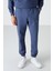 Petrol Casual O Yaka Lastik Paça Pamuklu Erkek Oversize Eşofman Takımı - 85120 12