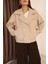 Kadın Bej Kısa Kaşe Ceket 2