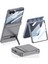 Galaxy Z Flip 7 Kılıf Zore Kıpta Standlı Kapak - Gümüş 2