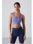 Eflatun Sırt Detaylı Dar Kalıp U Yaka Kadın Spor Büstiyer - 97120 7