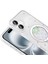iPhone 16 Kılıf M-Safe Şarj Özellikli Şeffaf Zore Folk Sert Kapak - Çilek 8