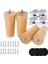 Ahşap (12 Cm) Mobilya Koltuk Kanepe Ayağı Ayakları M8 Civatalı Bağlantı Aparatlı 4'lü Set 1
