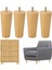 Ahşap (12 Cm) Mobilya Koltuk Kanepe Ayağı Ayakları M8 Civatalı Bağlantı Aparatlı 4'lü Set 2