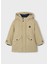 Erkek Çocuk Kapüşonlu Uzun Parka Mont 4419 Bej 2
