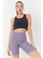 Antrasit Basic Sıfır Kol Dar Kalıp U Yaka Kadın Crop Top Atlet - 97162 6