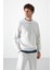 Ekru Basic O Yaka Rahat Form Erkek Sweatshirt - 88053 7