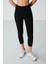 Siyah Yüksek Bel Slim Fit Dar Paça Kadın Kapri Tayt - 93097 9