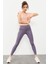 Eflatun Yüksek Bel Streç Slim Fit Dar Paça Kadın Tayt - 94545 11