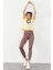 Gül Kurusu Yüksek Bel Streç Slim Fit Dar Paça Kadın Tayt - 94545 9