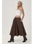Kadın A-Form Fit Maxi Etek Brown 6