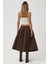 Kadın A-Form Fit Maxi Etek Brown 8