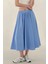 Kadın A-Form Fit Maxi Etek Blue 8