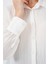 Kadın BDART Dokulu Düğmeli Uzun Kol Gömlek White 11