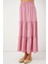 Kadın BDART Dokulu Maxi Etek Toz Pembe 8
