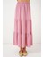 Kadın BDART Dokulu Maxi Etek Toz Pembe 10