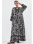 Kadın BDART Desenli V Yaka Maxi Elbise Çok Renkli 7