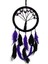 Mor Incili Hayat Ağacı Dream Catcher 1