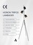3 Başlıklı Siyah Tripod Lambader – Ayarlanabilir Yükseklik, Metal Gövde, Modern Tasarım 2