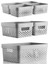 Penta Köşeli Çok Amaçlı Sepet Seti Gri Sert Plastik 1x11L 2x4,5L 4x1,4L Ev Düzeni 5