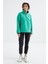 Deniz Yeşili Yarım Fermuar Etek Ucu Büzgülü Dik Yaka Oversize Kadın Polar Sweatshirt - 97236 11