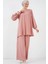 Kadın BDART Düzenli Yaka ve Uzun Kol İki Parça Koordinat Seti Tozlu Gül Pembesi 7