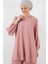 Kadın BDART Düzenli Yaka ve Uzun Kol İki Parça Koordinat Seti Tozlu Gül Pembesi 9